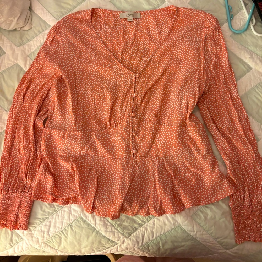 LOFT, size 16, peach color blouse